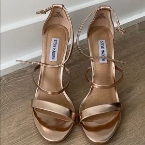 Rose Gold Strappy Sandals